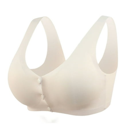 

Fsqjgq Activewear Sports Top For Women Closure Adjustable Breathable Front Bra Trim Lace Extra-Elastic Sports Women s Womens Bras 44F Gym Wear For Women Cotton Beige L