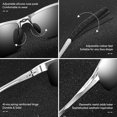 thumbnail image 3 of UnisexGafas De Sol,Gafas Deportivas,Gafas De Conducción RetroEspejadas Polarizadas,Protección UV400paraConducir,Viajes,Golf,FiestasyOcio JM Gafas de sol, 3 of 5