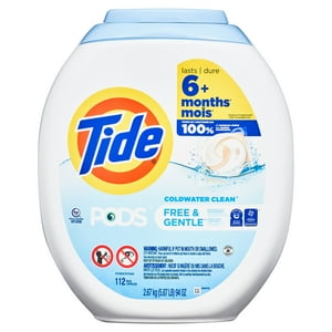 Tide Free & Gentle Laundry Detergent Pods, 112 Count