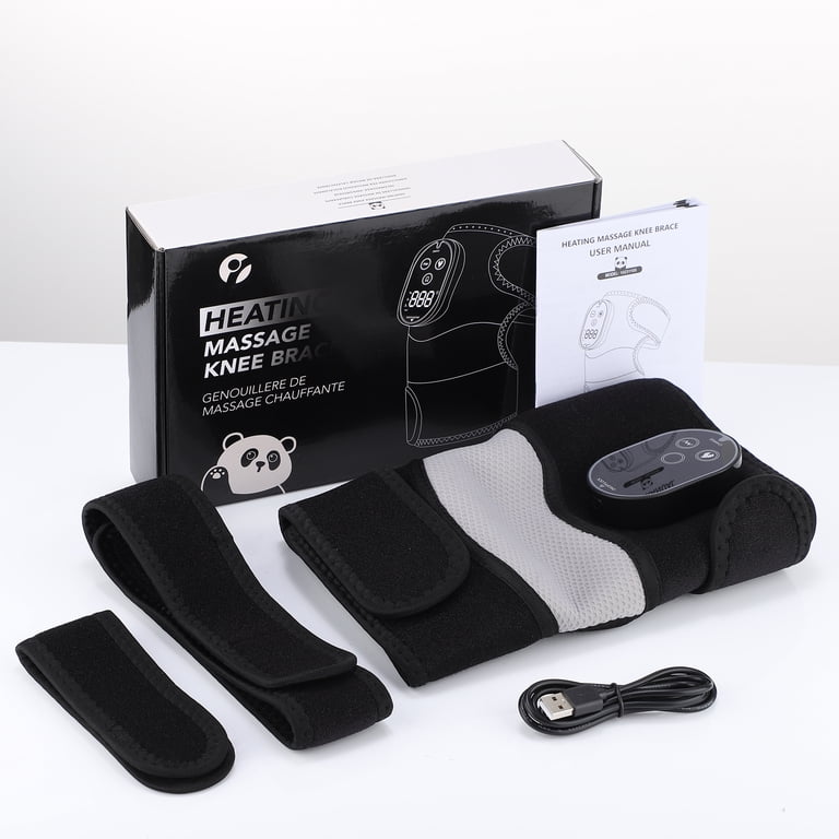 Heated Knee Massager With Vibration - Corded Knee Brace For Pain Relief &  Recovery