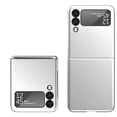 thumbnail image 2 of Phone Case for Samsung Galaxy Z Flip 5 Slim Fit Flip Snap On Hybrid Shockproof Hard PC + Rubber TPU Matte Finish Back Protector Cover fit Galaxy Z Flip 5 - Silver, 2 of 8