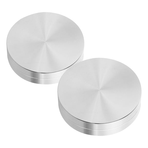 Raindrops 2 Pcs Aluminium Alloy Revolving Cake Turntable Rotaing Cake Stand Cake Spinner Turntable Bearing Baking Display Tray Plate For Cake Cupcake Decorating Supplies