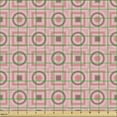 thumbnail image 2 of Geometric Upholstery Fabric by the Yard, Illustration of Various Intricate Shapes and Dots, Decorative Fabric for DIY and Home Accents, Mauve Taupe Pink by Ambesonne, 2 of 5