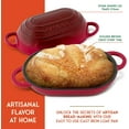 thumbnail image 3 of Enameled Cast Iron Bread Oven 2 Qt (Red), Non-Stick Single Loaf Cast Iron Bread Pan with Lid, Easy Homemade Sourdough Dutch Oven, Oven-Safe Artisan Bread Baking Pan, 3 of 6