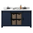 thumbnail image 6 of Twin Star Home 60" Sliding Barn Door Double Sink Bathroom Vanity with 4 Woven Baskets, 6 of 8