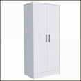 thumbnail image 4 of Armoires & Wardrobes | Rio Double Door Armoire with Hanging Rod, 71” High | White | Particle Board, 4 of 14