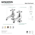thumbnail image 4 of Kingston Brass KS3201AX Restoration Two-Handle Deck Mount Basin Tap Faucet in Polished Chrome, 4 of 5