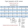 thumbnail image 5 of HAHDAXIA Womens Pajama Set Cotton Capri Pant Pyjama Short Sleeve Sleepwear Summer Pjs, 5 of 5