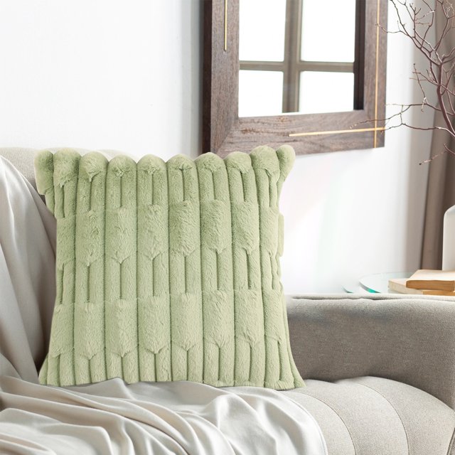 Fiudx Ofertas flash Artículos en oferta Funda De Almohada Funda De Almohada Con Diseño De Rayas Cremallera Oculta Extraíble Transpirable Y Cálida Sin Deformación Funda De Cojín De Color Sólido Funda
