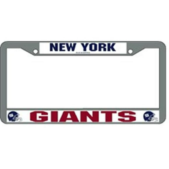 New York Giants License Plate Frame Chrome