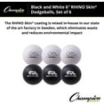 thumbnail image 5 of Champion Sports 6" Black and White Rhino Skin Low Bounce Dodgeball Set, 5 of 6