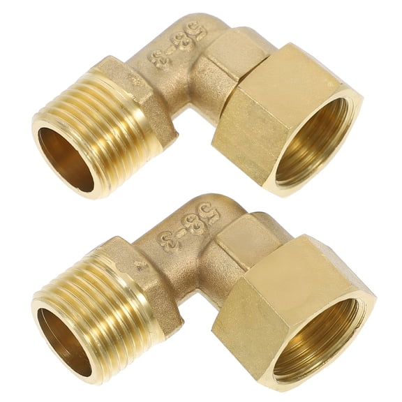 LAMIRO 2pcs 90 Degree Street Elbow Copper Forged Water Hose Fitting Accessories
