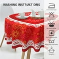 thumbnail image 6 of Valentines Day Tablecloth Round 60 inch Wrinkle Free Red Romantic Love Heart Tablecloth Suitable for Kitchen Decorantion/Indoor and Outdoor Dining Table/Party/Picnic, 6 of 6