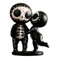 thumbnail image 1 of Estatuil de estatua de de azúc de resina, estantería propuesta, estantería, estantería, ornamento, decoración del , cumple Besos Baoblaze Figura calavera de azúcar, 1 of 8