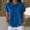 A49 Blue, variant on Xdegoge Womens Waffle Knit Shirts Button Down Collared Short Sleeve Casual Loose Fit Work Office Elegant Solid Color Summer Everyday Basic Blouses Tees Tops