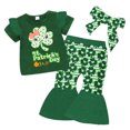 thumbnail image 1 of Baby St Patricks Day Outfit Body para niña Camiseta Estampada Top Pantalones Largos Ropa para niños, 80, 1 of 6