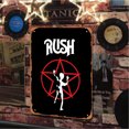 thumbnail image 2 of Placa Metal Vintage Rush Band Pintura Hierro Rectangular Arte La Pared 20x30cm, 2 of 9