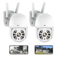thumbnail image 2 of 2pcs Cámaras De Seguridad Exterior Wifi Hd Ip Visión Alarma Lab.G, Color Blanco, 2 of 5