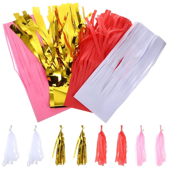 FRCOLOR  Iridescent Party Decorations Rainbow Colored Paper Fringe Garlands