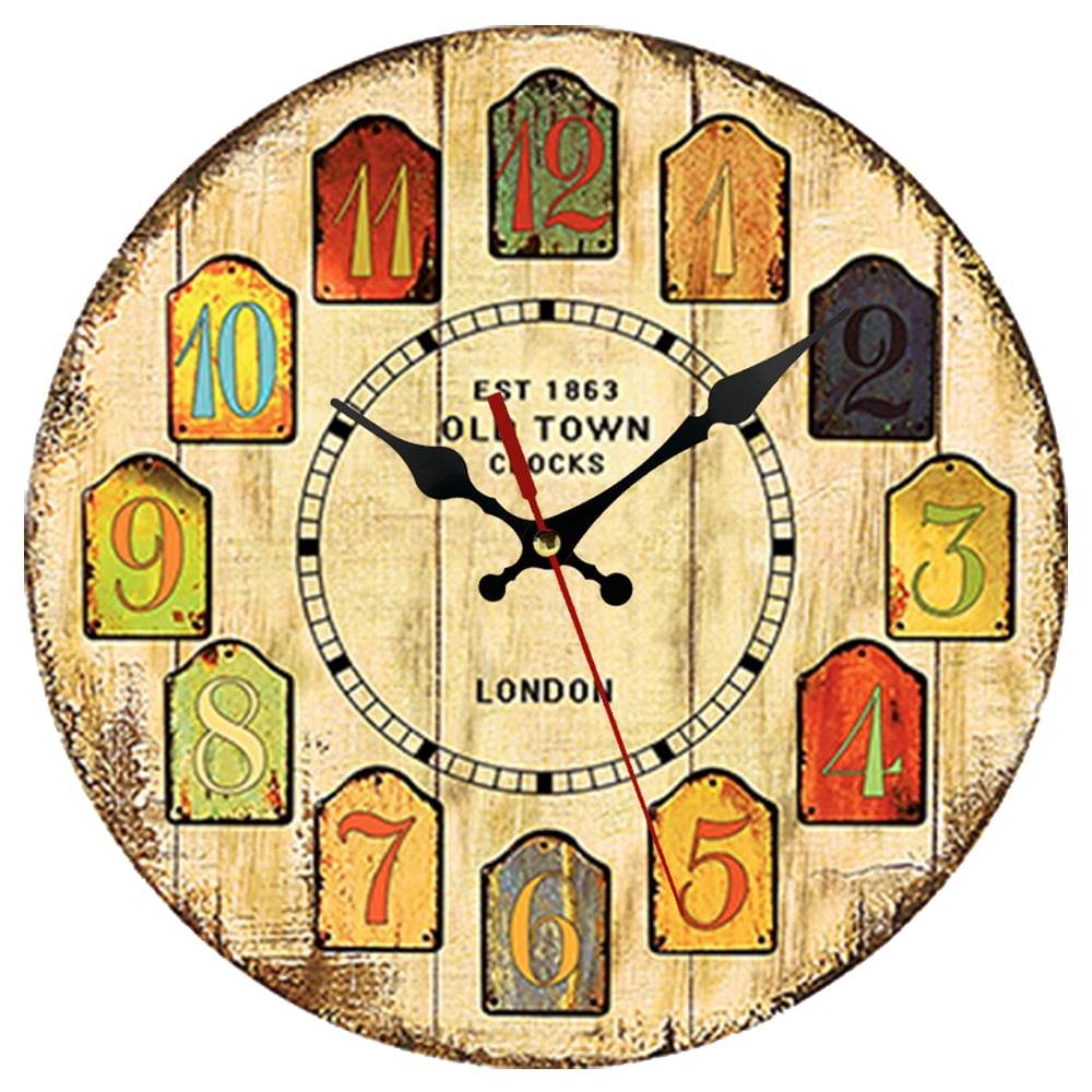 Wall Clock Silent NonTicking Wall Clocks Battery Operated Country