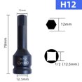 thumbnail image 2 of Electric Drill Socket Adapter Air Impact Wrench Hex Head Socket 12.5Mm Adapter, 2 of 3