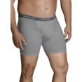 thumbnail image 2 of Fruit of the Loom Big Men's Black and Gray Boxer Briefs, 2 Pack, 2 of 5