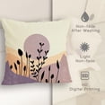 thumbnail image 4 of Purple Bohemian Pillow Covers 18x18 Set of 4, Geometric Abstract Decorative Throw Pillows for Couch & Bed, Modern Mid Century Sun Sunset Sunrise Theme Indoor & Outdoor Decor, 4 of 6