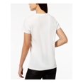 thumbnail image 2 of BOW & DRAPE Womens White Short Sleeve Crew Neck T-Shirt Size: L, 2 of 2