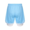 thumbnail image 2 of Sinleey Boys Running Built-in Shorts Basketball Running Training Bottom Drawstring Elastic Waistband Blue XXS, 2 of 7