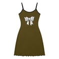 thumbnail image 4 of Blmnix Cute Nightgowns Nightgowns for Women Chemises Short Nightgowns Sleep Shirt Above-the-Knee Sleeveless Crew Neck Green Womens Summer Nightgowns, 4 of 5