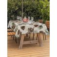 thumbnail image 2 of Outdoor Tablecloth with Umbrella Hole and Zipper, Sage Green Christmas Rectangle Table Cloth 52x70 Inch Waterproof Tablecloth, Rustic Pine Cones Xmas Botanical Picnic Table Cover for Patio Camping, 2 of 7