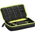 thumbnail image 1 of Funda para dardos Casemaster Plazma negra con borde amarillo, 1 of 8