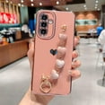 thumbnail image 3 of for Samsung Galaxy A54 5g 6.6" Phone Case with Cute Love Heart Bracelet Strap Luxury Plating Cute Side Hearts Cover with Hand Chain for Women Camera Protection Soft Shockproof Bumper (Pink), 3 of 9