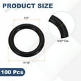 thumbnail image 2 of 100 Pack 112 Nitrile O-rings 70 Durometer 1/2" ID, 11/16" OD, 3/32" Width Black, 2 of 6