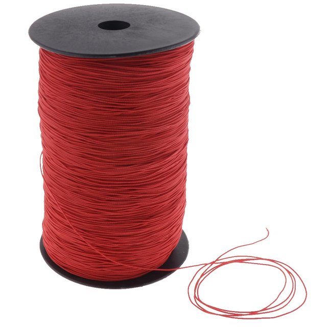 1000 metros / rollo, 0,8 mm de diámetro, cordón elástico, cuerda elástica para collar, s, fabricación de joyas y manualidades de reparación (ne rojo Soledad cuerda elástica elástica