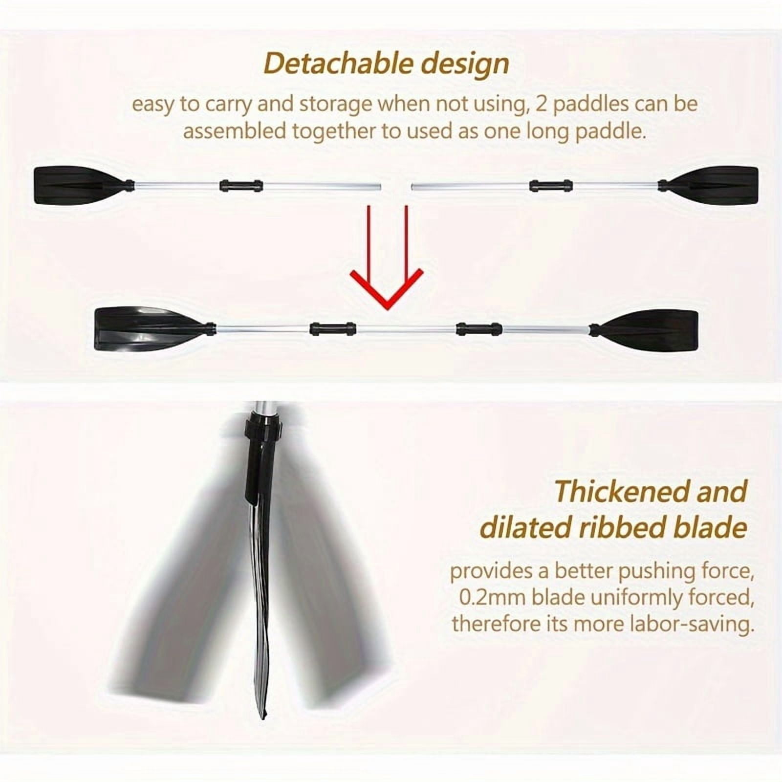KOETSU Boat Paddle Paddle Boat Canoe Paddle Paddle Detachable Ribbed Blade Kayak Paddles  for Boat Kayak Canoe Raft Surfing