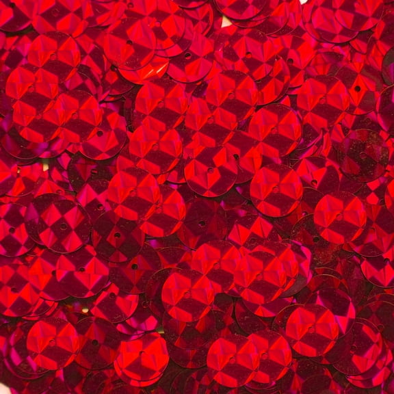Red Sequins 8mm Prism Multi Reflective Metallic Made in USA