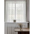 thumbnail image 4 of Sage Green Botanical Curtains 45 Inch Length, Sheer Curtains for Bedroom Living Room Window Plant Flower Floral Tree Branch Rod Pocket Voile Drapes Kitchen Curtains Small Half Window 42"x45" 2 Panels, 4 of 6