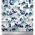 thumbnail image 1 of Soimoi Blue polyester Crepe Fabric Camouflage Texture Fabric Prints By Yard 42 Inch Wide, 1 of 3