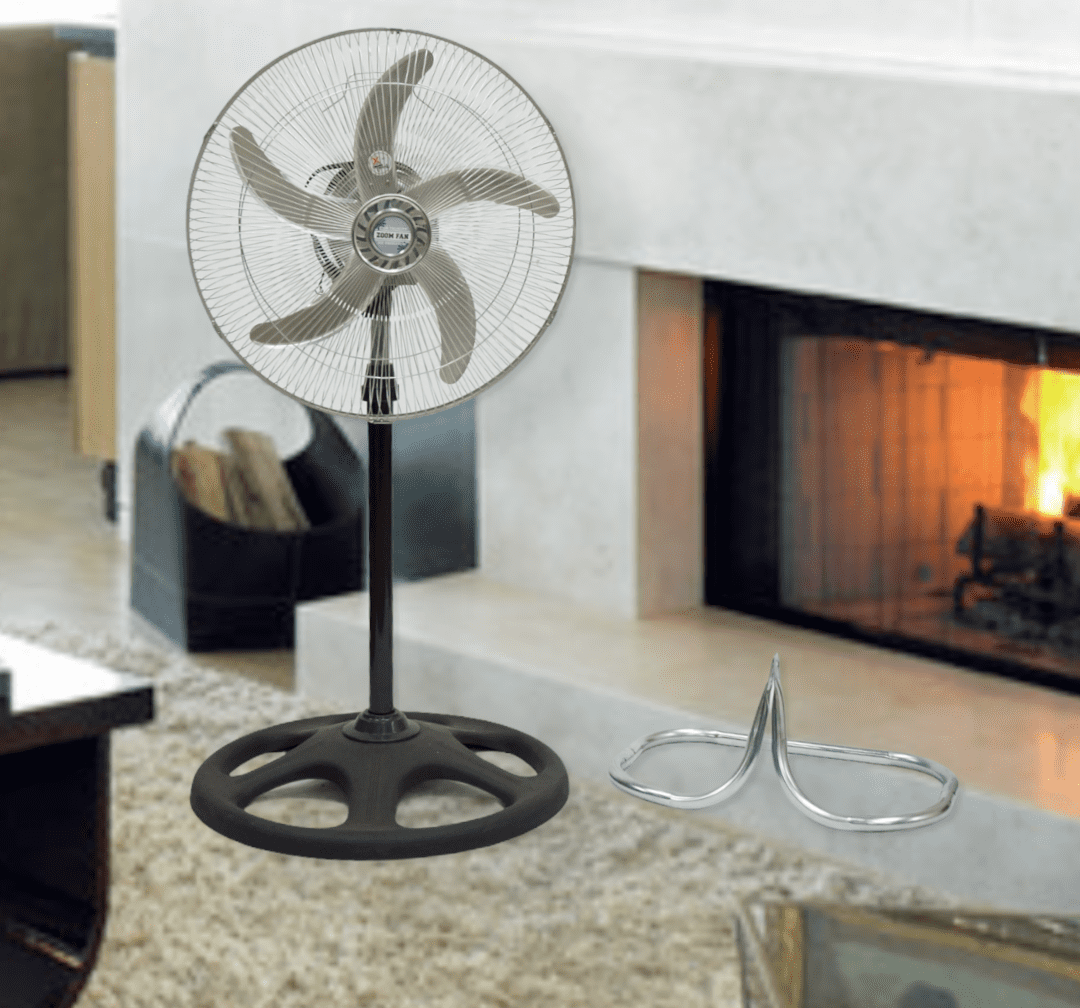 ZOOM 2 PACK 18 Inch 2 in 1 Modern Industrial Floor And Stand Fans 3 Speeds Metal Blades Oscillation