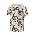 thumbnail image 6 of Wukai Snake Print Men's Short-Sleeved Mesh T-Shirt,Quick-Dry Short Sleeve Workout T-Shirt-, 6 of 8