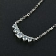 thumbnail image 6 of K-KED Real Moissanite Curved Bar Necklace Women GRA Certified D VVS1 Sterling Silver, 6 of 8
