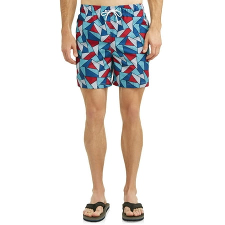Mens 22 Inch Shorts Charcoal - George Magic Triangle Americana 6-Inch Swim Short, up to Size 5XL