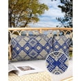 thumbnail image 2 of Outdoor Pillow Covers Throws Geometric Ethnic Rhombus Lattice Polka Dots,Waterproof Pillow Cases Pack of 2 Tribal Folk Pattern,Durable Cushion Cover Pillowcase for Patio Balcony Couch Garden, 2 of 7