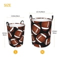 thumbnail image 5 of Kll Brown Football On Black Waterproof Foldable Laundry Hamper Bucket With Handles For Storage Bin,Kids Room,Home Organizer (Small), 5 of 8