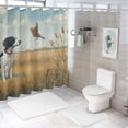 thumbnail image 7 of Orinice Dog Bird Grass Field Bathroom Decor Set Multi Size Colorful Luxurious Graphic Print Polyester Fabric Fashion Shower Curtain Set with Hooks 36x72, 7 of 7
