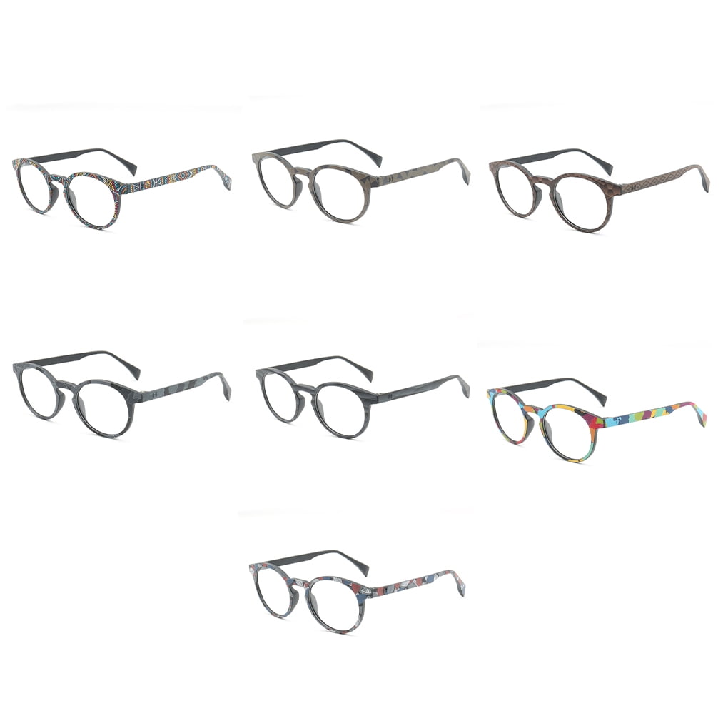 keepw Multi purpose Womens Round Glasses Frame In Trendy Style Multi Purpose PC Rainbow Black Glasses Frame Glass Frame IS031C1 1Set Walmart