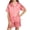 Watermelon Red, variant on Dagugfen Sleepwear Suit Sets for Teens Short Sleeve Button down Shirts Collared Neck Elastic Waist Shorts Soft Homewear Comfy Outfits(16-17Years,Watermelon Red)