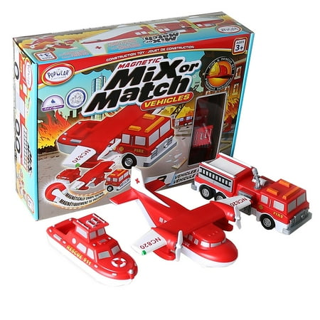 UPC: 0755828603178 | Popular® Playthings Magnetic Mix or Match® Vehicles  Fire & Rescue