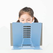1 PC Metal Book Stand Book Holder Book Stand for Reading Adjustable Book Holder for Reading (Full Blue)